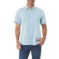 thumbnail image 1 of Unique Bargains Big & Tall Men's Shirts Short Sleeve Button Down Plaid Check Dress Shirts, 1 of 6