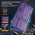 thumbnail image 7 of For Motorola Edge (2025) Phone Case,WIth Invisible Kickstand,Sliding Camera Cover,Military Grade Protective Heavy Duty Protection Shockproof Anti-Scratch Rugged Durable Phone Case,Purple, 7 of 7