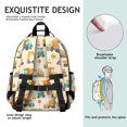 thumbnail image 5 of Excavator and Road Barrier Beige Cute School Backpack Bag for School with Padded Back and Adjustable Shoulder Straps 15.25"x11.5"x5.25", 5 of 5