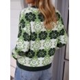 thumbnail image 4 of PRETTYGARDEN Women's Floral Crewneck Sweater Knit Pullover Loose Fit, Chunky Knit Sweaters Tops, Dressy Casual Work Vacation Holiday Outfits, Womens Fall Fashion, Winter Clothes, 4 of 9