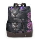 thumbnail image 1 of Fotbe Purple-Eyed Floral Leopard Mochila Bolso con Estampado para Mujer, Mochila Antirrobo de Nylon Impermeable, Bolsa Ligera de Hombro, 1 of 4