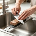 thumbnail image 4 of YUELONGHU Stainless Steel Sharpening Stone Holder Adjustable Stand Over Bridge for Kitchen and Grinding And, 4 of 7