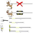 thumbnail image 3 of 1 Uds correa elástica para correr para perros cinturón Abdominal reflectante negro-amarillo Sincero Electrónica, 3 of 5