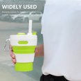 thumbnail image 1 of Copa De Agua Taza de agua de 450 ml Taza de silicona plegable duradera para viajes de camping (verde), 1 of 7