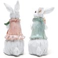 thumbnail image 3 of Easter Bunny Decorations Spring Home Decor Bunny Figurines(Easter White Rabbit 2pcs), 3 of 5