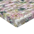 thumbnail image 4 of Ambesonne Tropical Vibes Fitted Sheet, Simple Anemones Art, Twin XL Size, Lilac Dark Eggshell Ivory, 4 of 5