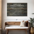 thumbnail image 3 of Elephant Stock Ten Commandments Wall Art - Horizontal Canvas Wall Art - Living Room Wall Decor - Religion And Spirituality Canvas - Brown And Gray Decor - 48" x 32", 3 of 8