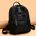 thumbnail image 1 of Ladies Fashion Solid Color Cloth Large Capacity Schoolbag Adjustable Shoulder Belt Double Zipper Backpack Laptop Bag Travel Backpack Men, 1 of 3