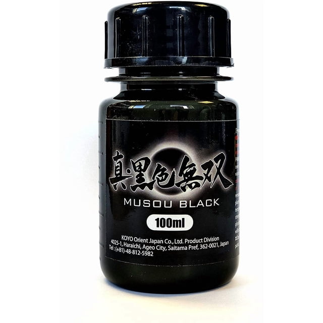 Pintura acrílica Musou Black 100 ml a base de agua hecha en Japón