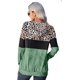 thumbnail image 2 of Sudadera con capucha de retazos de camuflaje de leopardo con bloque de color para mujer, suéter con cordón, tops con bolsillo Zhivalor WMZY-686-11, 2 of 4