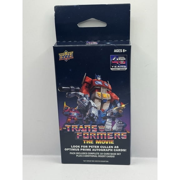 Collectible 2026 Upper Deck Transformers The Movie Hanger Box - Look for Peter Cullen Auto