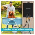 thumbnail image 3 of 7L Portable Water Heater Propane Water Heater Outdoors Tankless Water Heater Gas Multiple Protections For RV Cabin Barn Camping ,Digital Temperature Display, 3 of 7