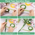 thumbnail image 4 of 8-Rolls Floral Tapes for Bouquet Stem Wrap,Tutuviw Flower Stem Wrap Tape,Flower Adhesives Tape for Bouquet Stem Wrapping and Floral Crafts (1/2" Wide 30 Yard/Each Roll,Dark Green), 4 of 8