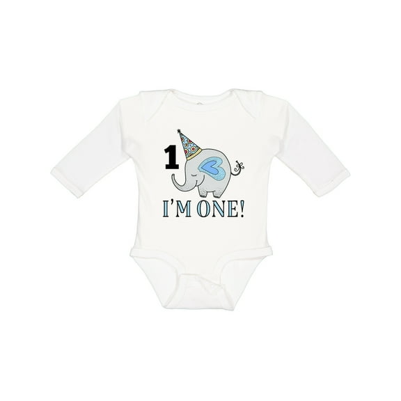 Inktastic First Birthday 1 Year Old Boy Boys or Girls Long Sleeve Baby Bodysuit