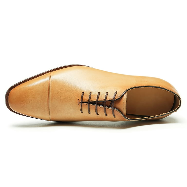 Santimon Earthy Yellow Dress Shoes for Men Cap Toe Lace up Oxford Shoes  Classic Modern Formal Shoes for Wedding Party US 12 - Walmart.com