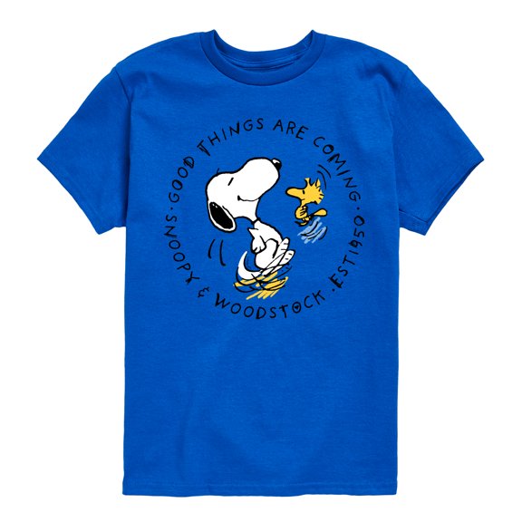 Peanuts - Good Things Are Coming Circle Short Sleeve Graphic T-Shirt