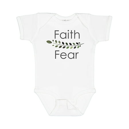 

Inktastic Faith Over Fear with Laurels Boys or Girls Baby Bodysuit