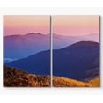 thumbnail image 3 of PixonSign Canvas Print Wall Art Divided Mountain Ranges at Sundown Nature Wilderness Photography Realism Contemporary Landscape Colorful Multicolor Ultra for Living Room, Bedroom, Office - 16"x24"x2, 3 of 5
