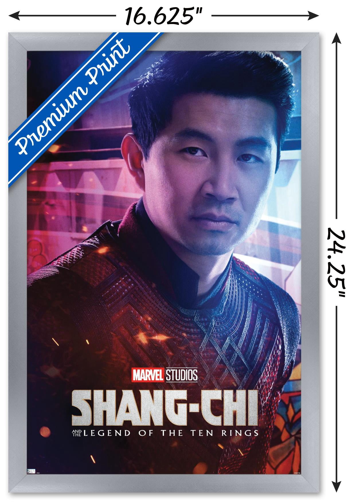Marvel Shang-Chi and the Legend of the Ten Rings - Shang-Chi One Sheet Wall Poster, 14.725" x 22.375", Framed