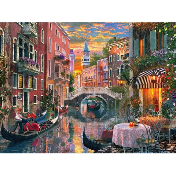 Majestic by Springbok 1000 Piece Jigsaw Puzzle Venice Evening - Made in USA - Compact Box