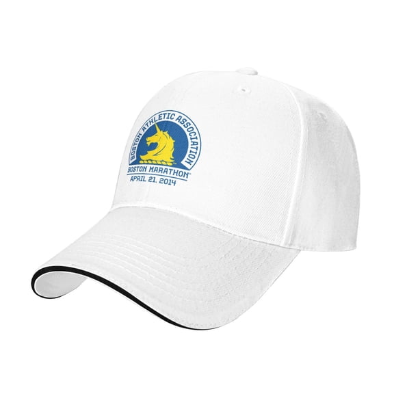 Boston Marathon Logo Casual Sandwich Baseball Cap Adjustable For Men For Women