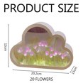 thumbnail image 5 of Lámpara de mesa con 20 flores LED, decoración DIY, espejo con tulipán morado, luz de noche, 5 of 5