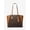 Brown/Acorn, variant on Taryn Large Signature Logo & Leather Tote Bag