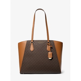 Michael Kors Soho Medium Signature Logo Tote Bag Brown Chain