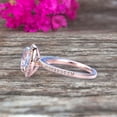 thumbnail image 5 of 2 Carat 8x6mm Oval Cut Aquamarine Halo Engagement Ring on 10k Rose Gold, 5 of 5