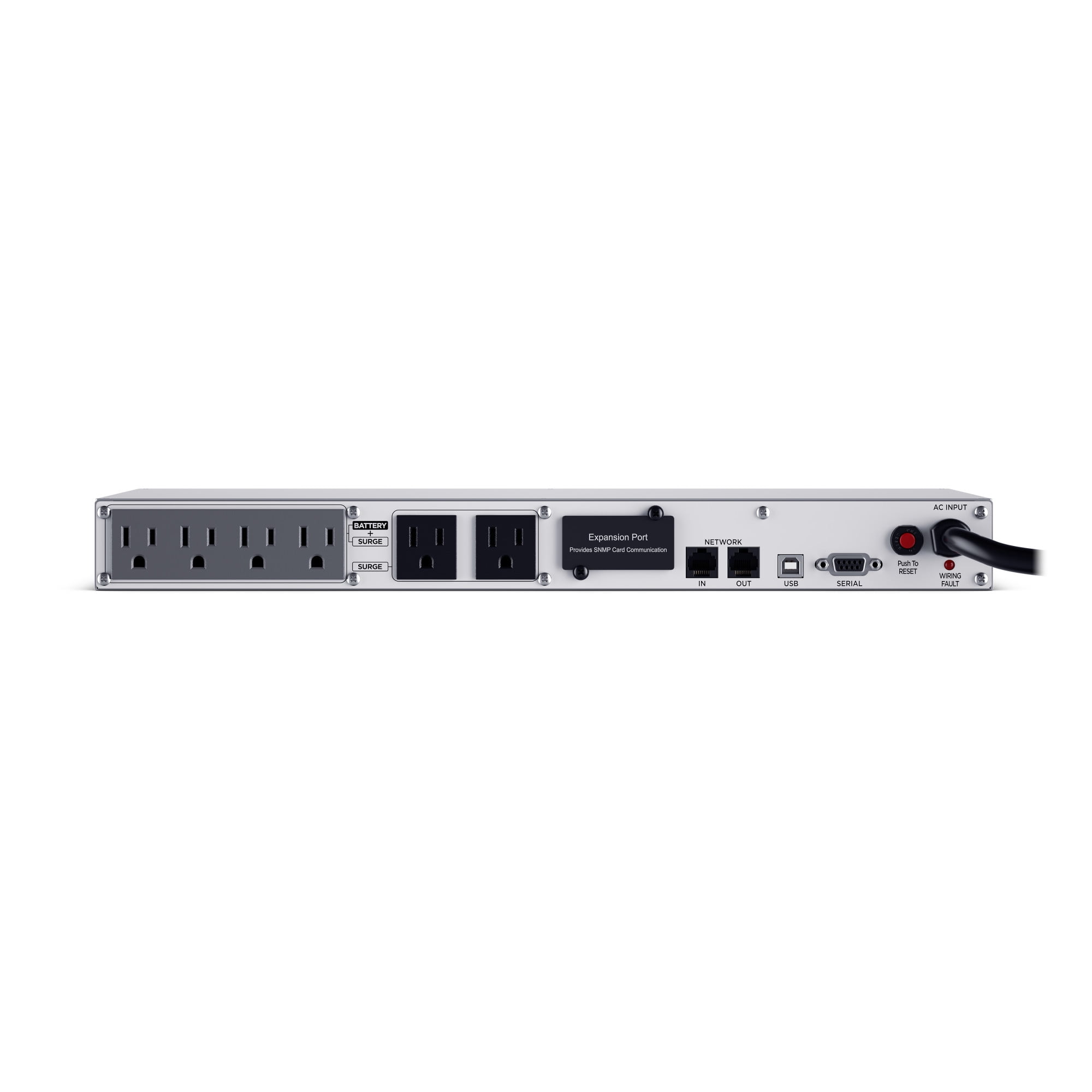 CyberPower OR500LCDRM1U Rackmount UPS, 500VA/300W, 120V, 6 Outlets, LCD Display, AVR, 10 ft Cord