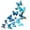 Blue, variant on 12pcs Magnet Butterfly Refrigerator Sticker Removable 3D Wall Sticker Home Decor