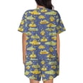 thumbnail image 3 of Lsque Cartoon Submarines Women's Short-Sleeved Pajama Set - 2 Piece Soft and Lightweight Sleepwear Set-XX-Large, 3 of 9