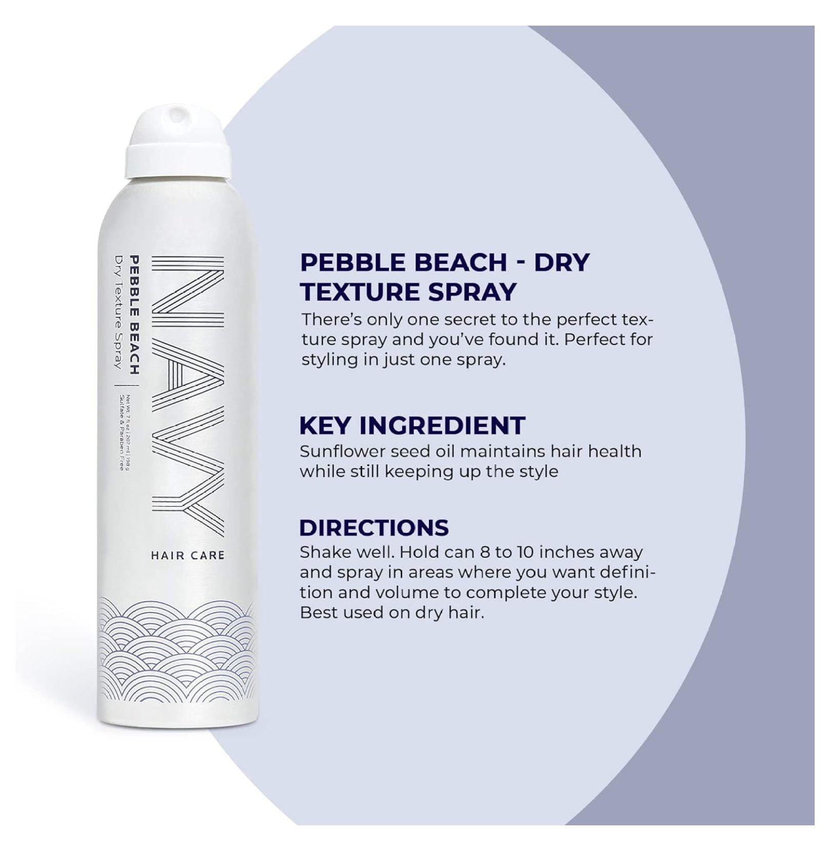 NAVY Pebble Beach Dry Texture Spray - Hair Thickener Texturizing Spray for  Voluminous Locks - 7 oz 