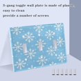 thumbnail image 3 of Yayeee Toggle Light Switch Wall Plate 3-Gang 6.37"x4.48" Decorative Outlet Cover, Snowflake Pattern, 3 of 7