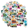 thumbnail image 6 of 35pcs Colorful Stickers State Stickers Travel Stickers Landmark Decals for Suitcase Laptop Guitar, 6 of 9