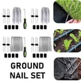 thumbnail image 6 of 25Pcs Garden Stakes, 6 Inch 11 Gauge Galvanized Landscape Staples U-Type Turf Stake Sod Pin Plant Stakes with 25Pcs Gaskets for Landscaping Securing Weed Barrier Fabric, 6 of 8