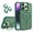 Darkgreen, variant on Dteck Case for iPhone 14 Pro,Magnetic Mag-Safe Matte PC Case with Camera Lens Protector Shockproof Rubber Metal Camera Protection Kickstand Cover,Black