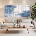 thumbnail image 3 of Abstract Art Canvas Wall Art 3 Panels, Blue Gary Watercolor Gradient Framed Wall Decor Modern Artwork Prints Painting for Living Room, Bedroom, Kitchen & Cafe Decor 16" x 20", 3 of 9