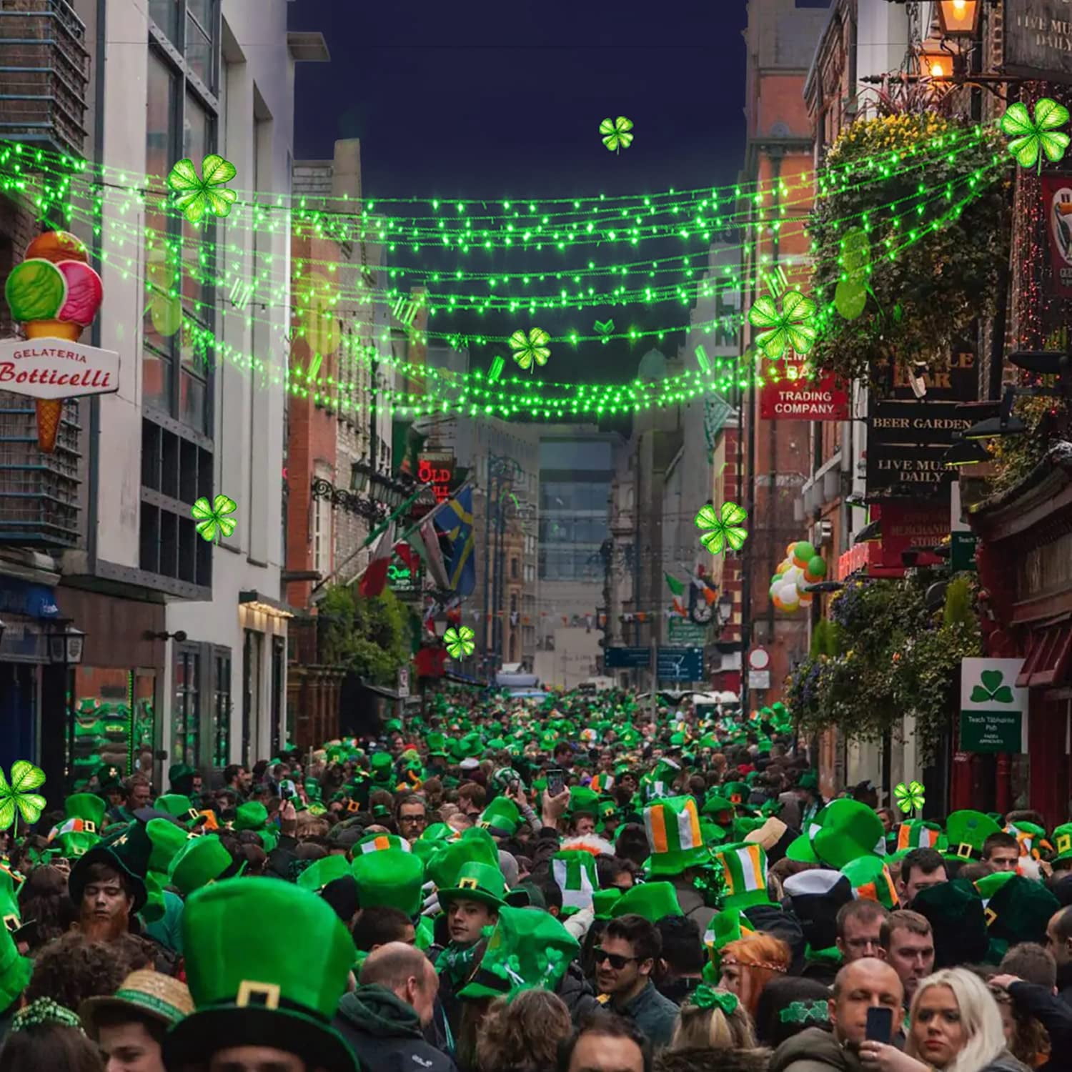 JMEXSUSS 600 Green String Lights Outdoor Waterproof,St Patricks Day Decorations Lights, 8 Modes Green LED Christmas Lights Clear Wire Plug in for Indoor Halloween St Patricks Day Christmas Tree Decor