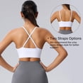 thumbnail image 4 of Sujetadores deportivos Evercute para mujer, ajustables, cuello en V profundo, acolchados, 4 of 5
