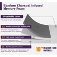 thumbnail image 4 of FDW Full 10 Inch Medium-Firm Gel Memory Foam Mattress, CertiPUR-US Certified, in a Box, Bamboo Charcoal Infused, 4 of 8
