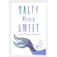 thumbnail image 1 of Long Beach Island, New Jersey - Salty But Sweet - Mermaid Tale - Lantern Press Artwork (24x36 Giclee Art Print, Gallery Framed, White Wood), 1 of 1