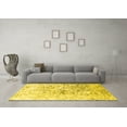 thumbnail image 3 of Ahgly Company Machine Washable Indoor Rectangle Abstract Yellow Contemporary Area Rugs, 5' x 7', 3 of 4