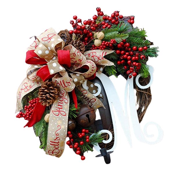 1 Unids de la de la de la Adorno Ventana Pared Decorativa Creativo DIY Flor Elegante Gracias Ratán Regalos para Navidad Interior Hogar Boda A Macarena guirnalda colgante de la puerta de entrada