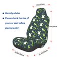thumbnail image 3 of Wukai Green Frogs Full Set Car Seat Covers with Soft Padding Universal Auto Front Seats Protector and Cushion Mat, 3 of 5