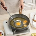 thumbnail image 3 of 15 inch Large Spatula Slotted Turner Soup Ladle 304 Stainless Steel Wok Spatula Set Slotted Spoon for Cooking Utensils Set Long Wooden Handle Ladles Kitchen Metal Spatulas Cooking Spoons, 3 of 4