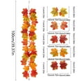 thumbnail image 3 of Simulated Maple Leaf Halloween Rattan Decor - Durable Plastic Fall Leaves for Indoor/Outdoor Party Decorations, Autumn Home Decor, Seasonal Thanksgiving & Halloween Decorative Accents, 3 of 6