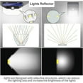 thumbnail image 5 of Solar Lights Outdoor 120 LED with Lights Reflector and 3 Lighting Modes,Solar Motion Sensor Wall Lights, IP65 Waterproof Solar Powered Wall Lights for Garden Patio Yard Deck Pendant Lights(4Pack), 5 of 5