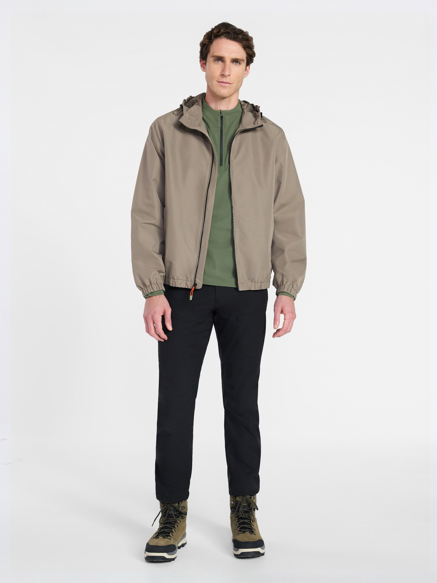 Ozark Trail Men's Windbreaker Jacket with Hood, Sizes S-3XL