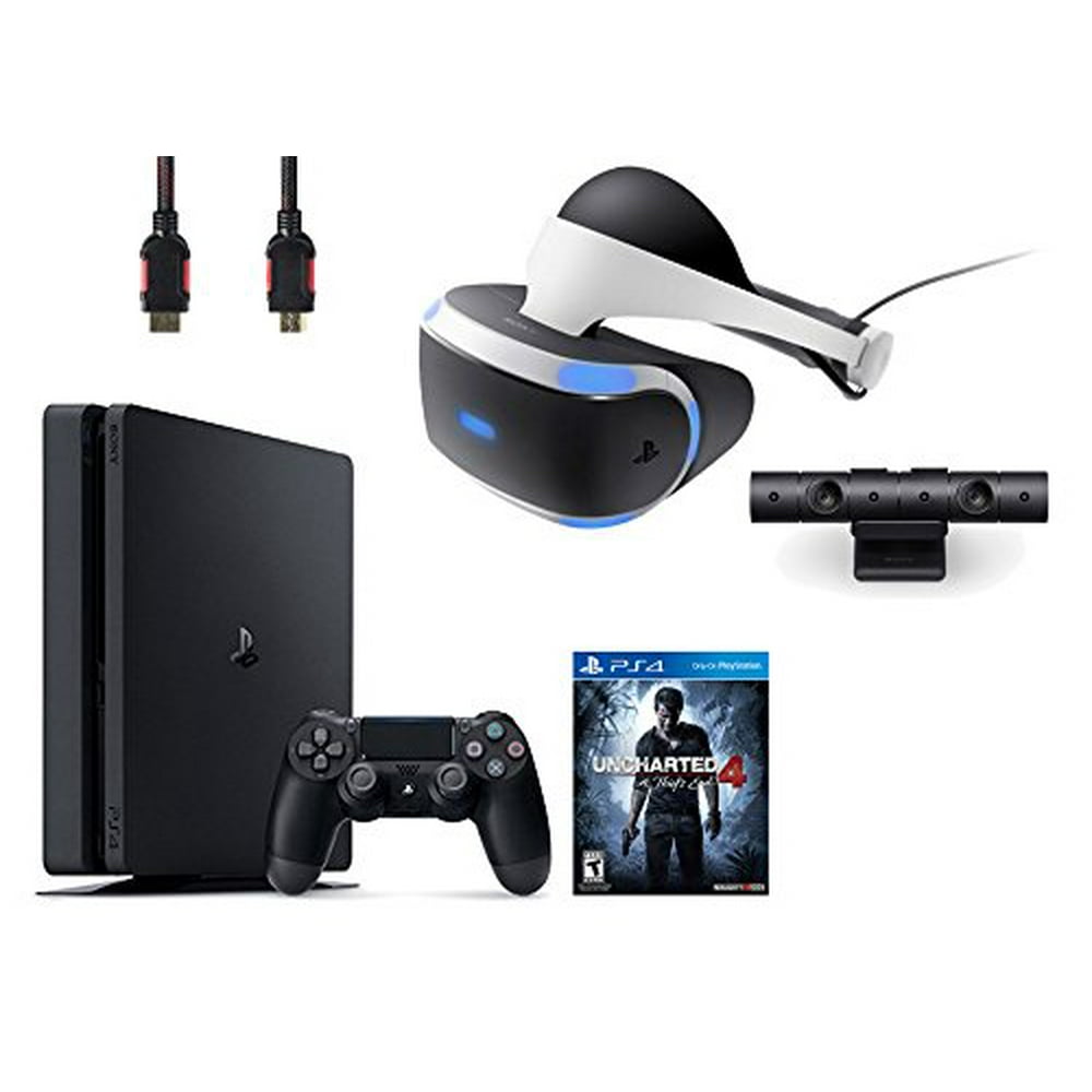 PlayStation VR Bundle 4 ItemsVR Headset,Playstation Camera,PlayStation 4 Slim 500GB Console